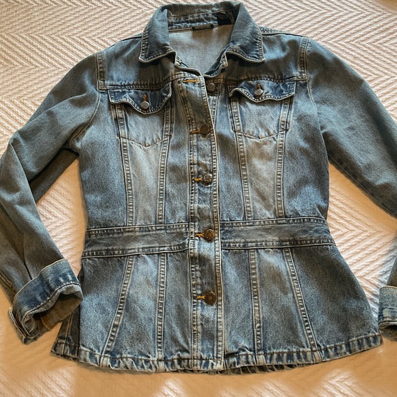 Periscope Denim Fitted Jean Trucker Jacket - Picture 1 of 16